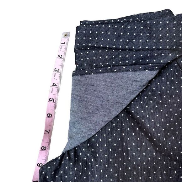 Betabrand Polka Dot Denim Skort Skirt Over Shorts in Black & Red Cotton Blend XS - Picture 5 of 14